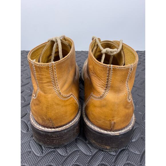 Pantanetti Vero Cuoio Brown Leather Ankle Boots Men's Size 42 Made in Italy - Picture 4 of 10